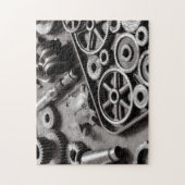 黒白ギアジグソーパズル ジグソーパズル (縦)