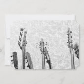 黒白ギターズ ミュージック フェザーズ ウェディング 招待状 (裏面)