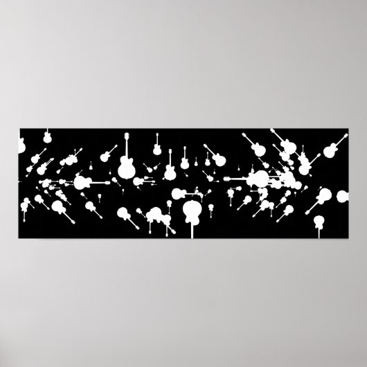 黒白ギターロック ポスター (正面)