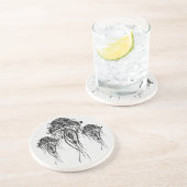 黒白クラゲ入れタトゥーアート コースター (側面)