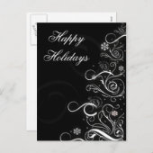 黒白クリスマスツリー シーズンポストカード (正面/裏面)