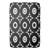 黒白クロスと丸風呂マット バスマット (正面縦)