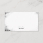 黒白グランジクロウシルエットタトゥーアーティスト 名刺 (裏面)