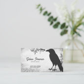 黒白グランジクロウタトゥーアーティスト 名刺 (スタンド正面)