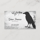 黒白グランジクロウタトゥーアーティスト 名刺 (正面)