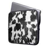 黒白コウィドカントリーウェスタン ラップトップスリーブ (正面左)