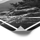 黒白コロラド山の景色 ポスター (角)