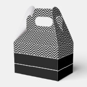 黒白シェブロン誕生日パーティー フェイバーボックス (裏面サイド)