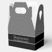 黒白シェブロン誕生日パーティー フェイバーボックス (オープン)