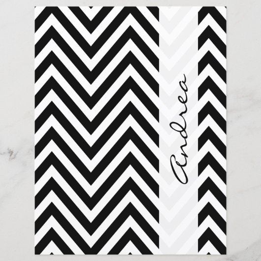 黒白ジグザグパターンお名前 (正面)
