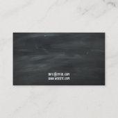 黒白スタイリッシュチョークボードパーソナルシェフ 名刺 (裏面)