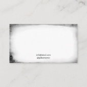 黒白スタイリッシュ蝶タトゥーアーティスト 名刺 (裏面)