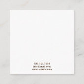 黒白スタイリッシュ龍タトゥーアーティスト スクエア名刺 (裏面)