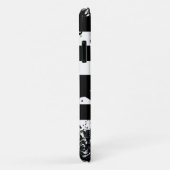 黒白ストライプの死んだ砂糖スカル Case-Mate iPhoneケース (裏面/右)