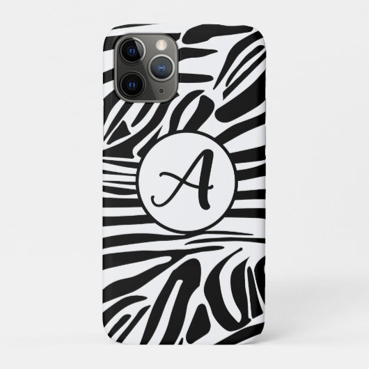 黒白ゼブラプリント Case-Mate iPhoneケース (裏)