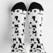 黒白タキシード猫ソックス パターンギフト ソックス (上部)