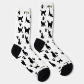 黒白タキシード猫ソックス パターンギフト ソックス (右)