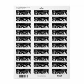 黒白ダマスク織ムスリム結婚ズ ラベル (フルシート)