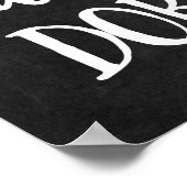 黒白チョークボードドームスウィートドーム ポスター (角)