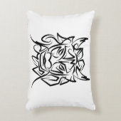 黒白トライバルドラゴン アクセントクッション (正面(垂直))