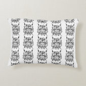 黒白トライバルドラゴン アクセントクッション (裏面)