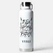 黒白トライバルドラゴン ウォーターボトル (背面)