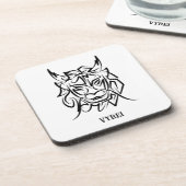 黒白トライバルドラゴン コースター (左側)