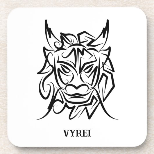 黒白トライバルドラゴン コースター (正面)