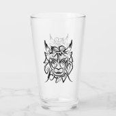 黒白トライバルドラゴン タンブラーグラス (裏面)