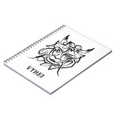 黒白トライバルドラゴン ノートブック (左側)