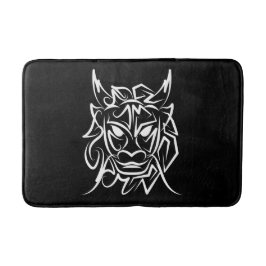 黒白トライバルドラゴン バスマット