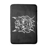 黒白トライバルドラゴン バスマット (正面縦)