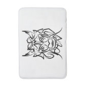 黒白トライバルドラゴン バスマット (正面縦)