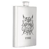 黒白トライバルドラゴン フラスク (右)