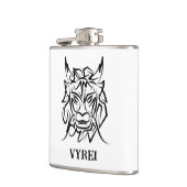 黒白トライバルドラゴン フラスク (左)