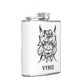 黒白トライバルドラゴン フラスク (右)