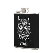 黒白トライバルドラゴン フラスク (左)