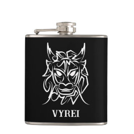 黒白トライバルドラゴン フラスク