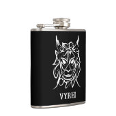 黒白トライバルドラゴン フラスク (右)