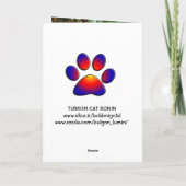 黒白トルコ猫の浪人 カード (裏面)