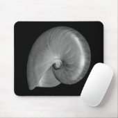 黒白ナウティラス貝 マウスパッド (マウス)