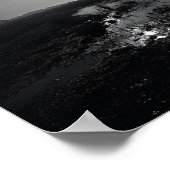 黒白ノワール写真ムーンランドスケープ写真 ポスター (角)