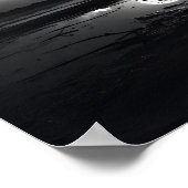 黒白ノワール写真ムーンランドスケープ写真 ポスター (角)