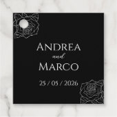 黒白バラ結婚ゴシック フェイバータグ (正面)