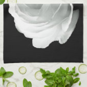 黒白バラ キッチンタオル (折り畳み)