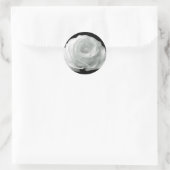 黒白バラ ラウンドシール (バッグ)