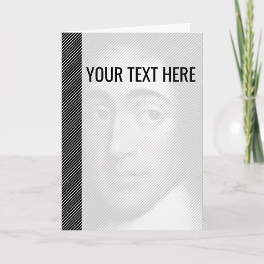 黒白バルーフ・スピノザ肖像発表 案内状 (正面)