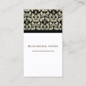 黒白バロックデザイン ～ アッシュブラウンの背景 名刺 (裏面)