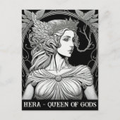 黒白ヘラ神秘はがき ポストカード (正面)