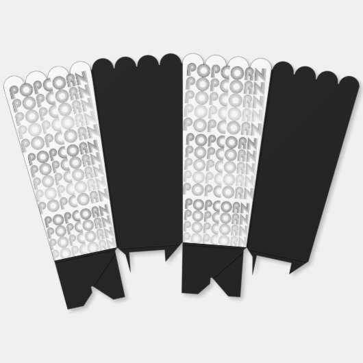 黒白ポップコーン フェイバーボックス (見開き)